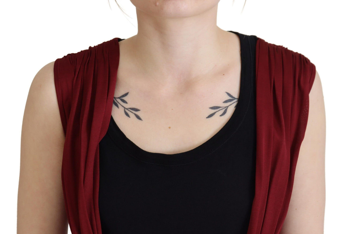 بلوزة من الحرير الخمري المرن