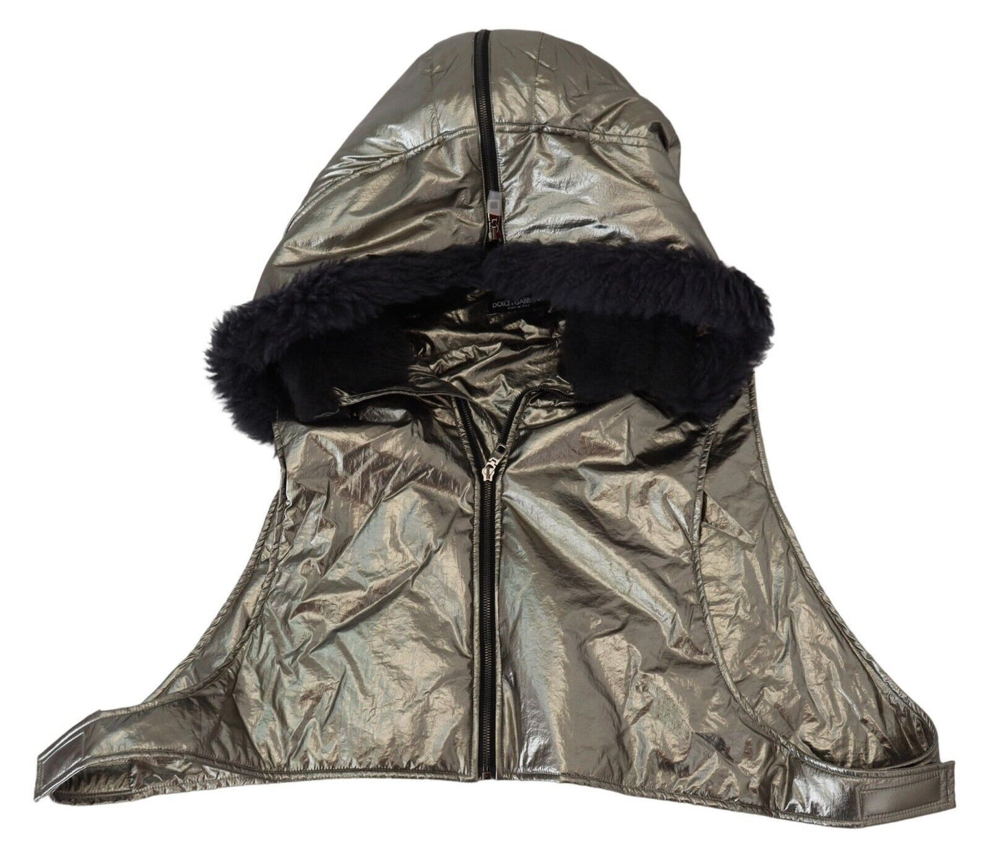 قبعة نايلون من الفرو الفضي للرجال مع غطاء كامل للرأس