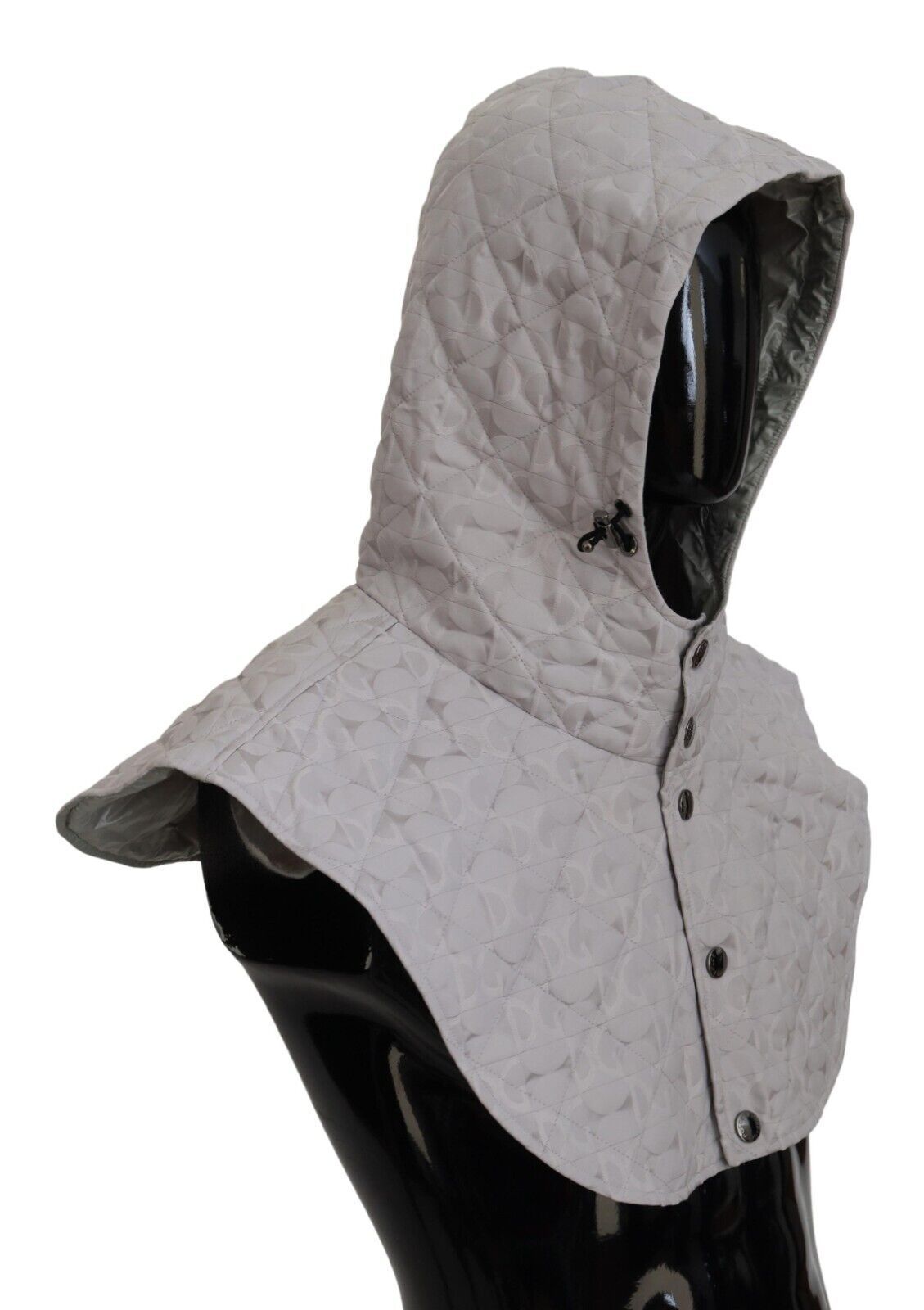 قبعة نايلون بيضاء مبطنة لتغطية الرأس بالكامل، مقاس واحد