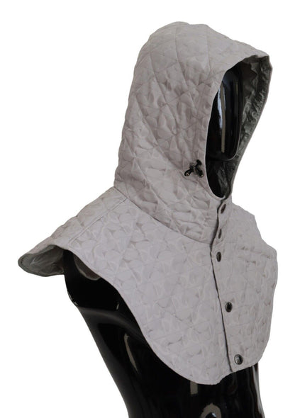 قبعة نايلون بيضاء مبطنة لتغطية الرأس بالكامل، مقاس واحد