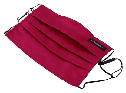 قناع وجه بحزام أذن مرن مطوي من الحرير الكستنائي، مقاس واحد