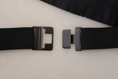 حزام رجالي أسود منقط عريض الخصر