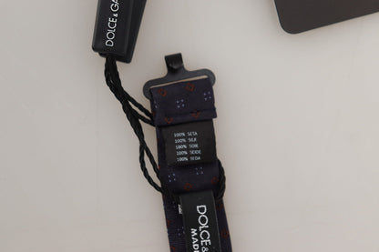 ربطة عنق بابيلون من الحرير بنقشة زرقاء قابلة للتعديل