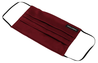 قناع وجه بحزام أذن مرن مطوي من الحرير الكستنائي، مقاس واحد