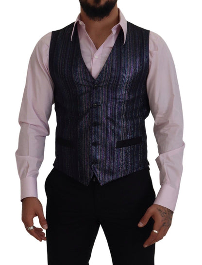 Multicolor Polyester Waistcoat Dress Formal Vest