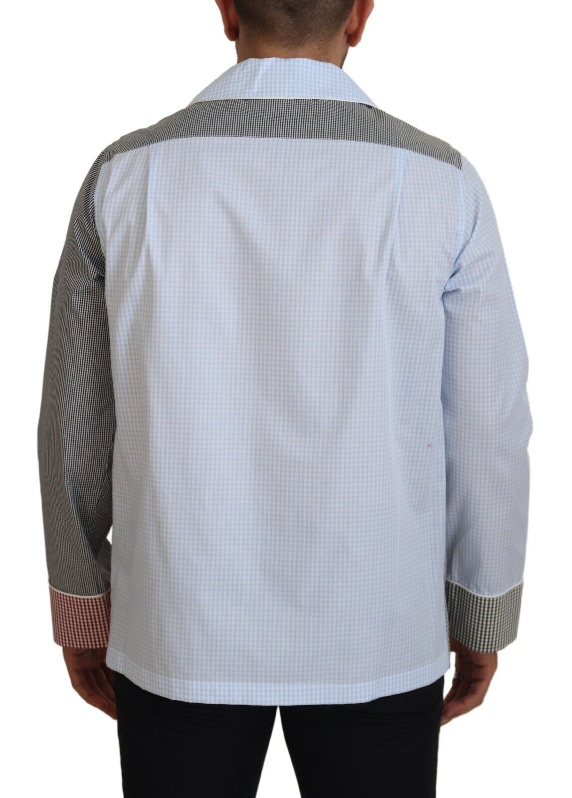 قميص قطني متعدد الألوان بأكمام طويلة