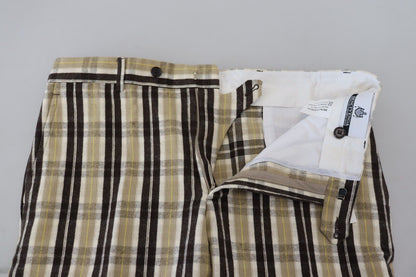 بنطلون رجالي مستقيم من القطن متعدد الألوان