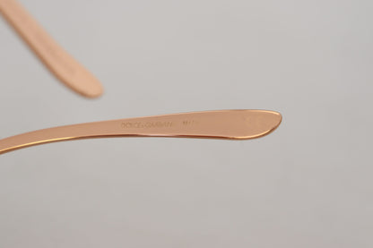 Pink Gold Rose Sequin Embroidery DG2202 Sunglasses