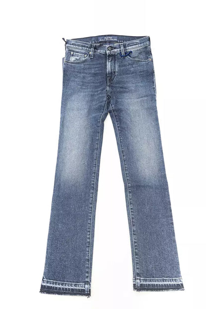 Blå bomulds slim jeans til kvinder