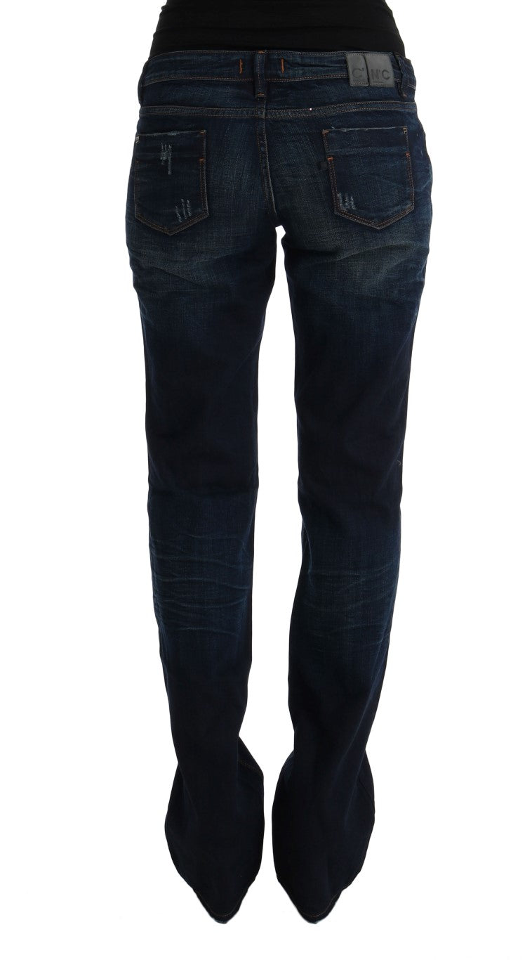 Blå bomuldsjeans med almindelig pasform