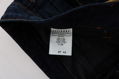 Blå bomuldsjeans med almindelig pasform