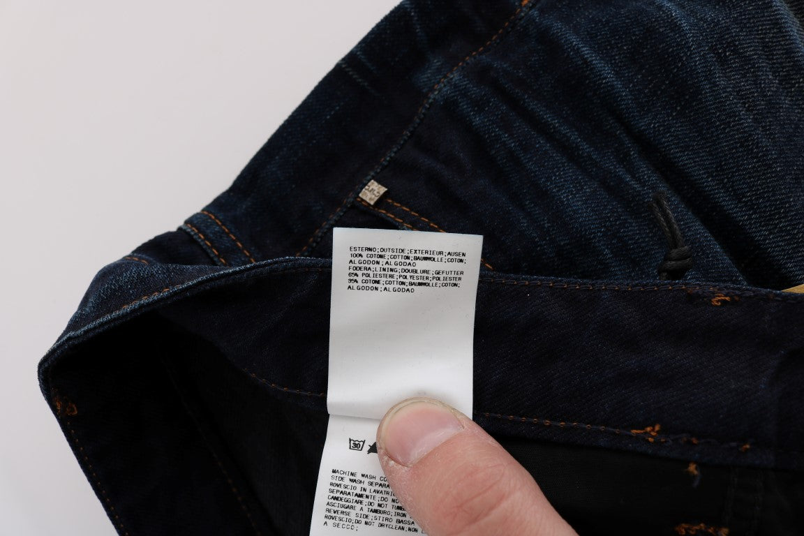 Blå bomuldsjeans med almindelig pasform