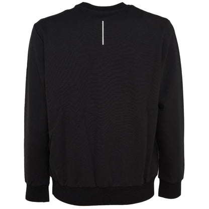 Black Cotton Men Sweater