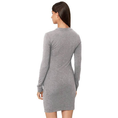 Brown Cotton Women Dress