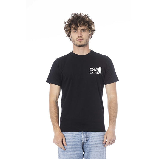 Sort bomulds T-shirt til mænd