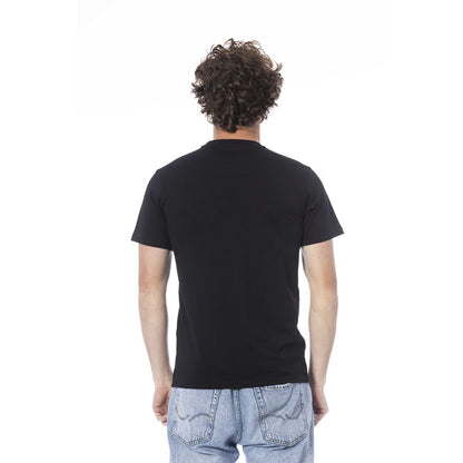 Sort bomulds T-shirt til mænd