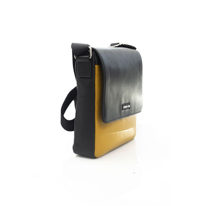 حقيبة كروس بودي نسائية من الجلد الأصفر