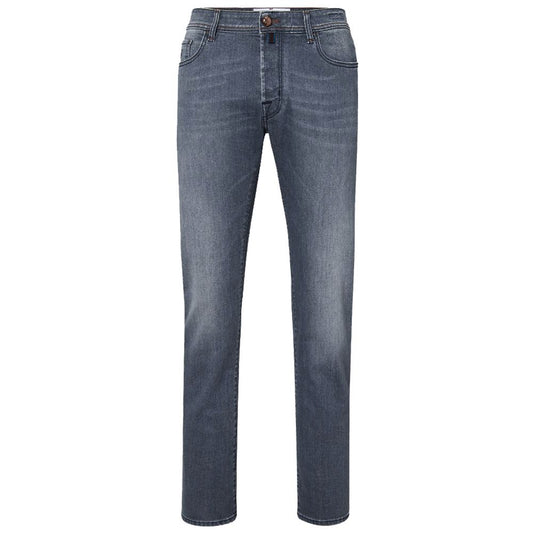 Blå bomulds herrejeans