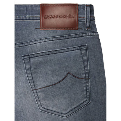 Blå bomulds herrejeans