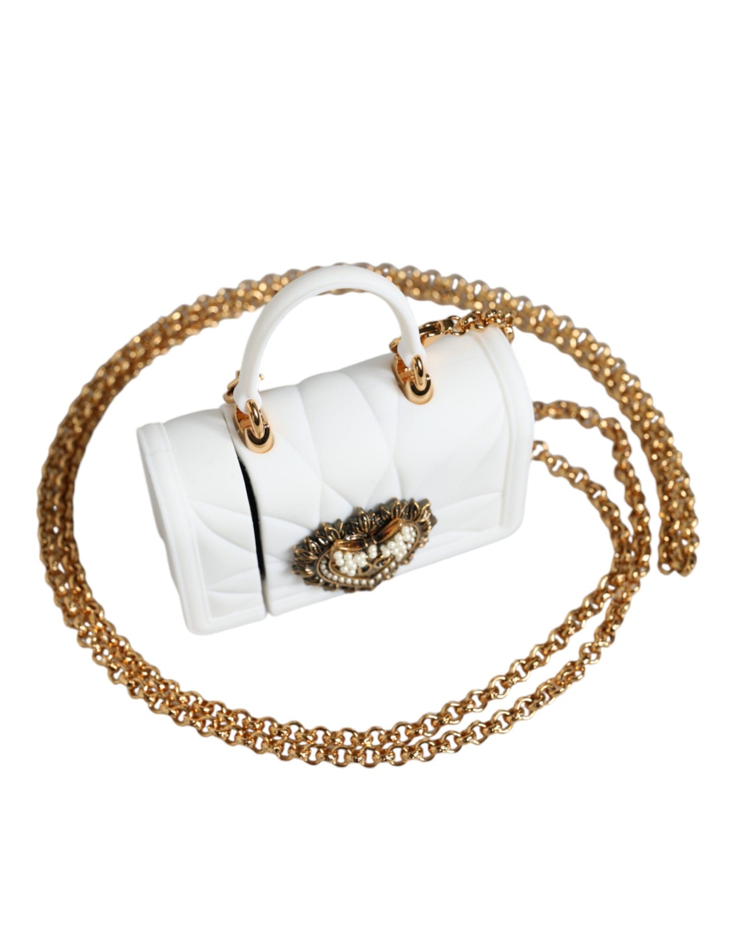 غطاء يد من السيليكون الأبيض على شكل قلب مقدس، جراب Airpod