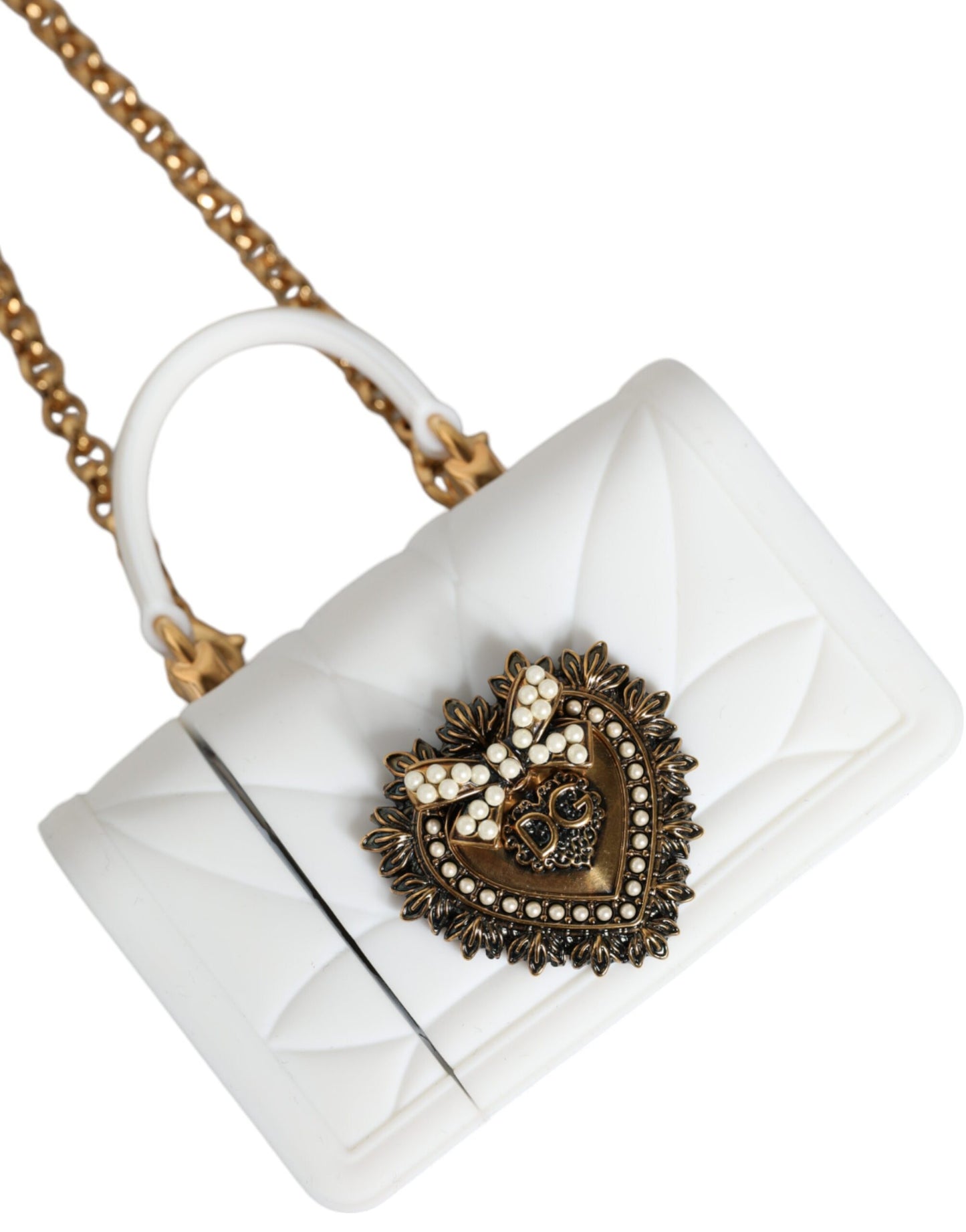 غطاء يد من السيليكون الأبيض على شكل قلب مقدس، جراب Airpod