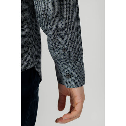 Gray Viscose Pattern Shirt