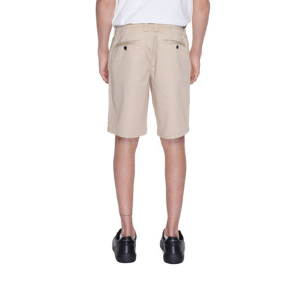 Beige Cotton Bermuda Shorts