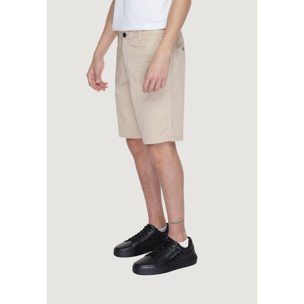 Beige Cotton Bermuda Shorts