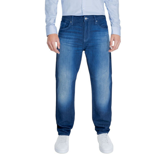 Blå bomulds skinny bukser