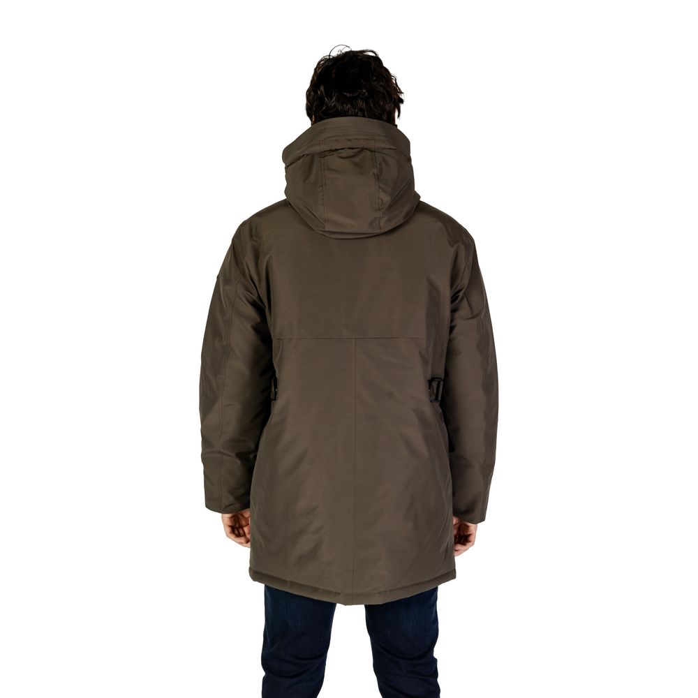 Grøn polyamid parka