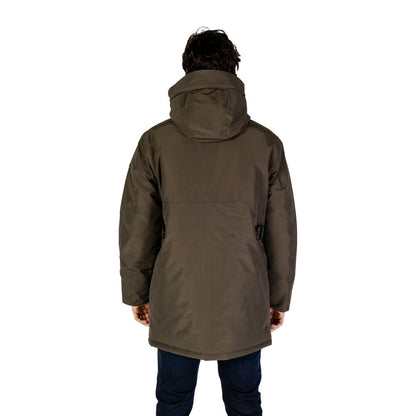 Grøn polyamid parka
