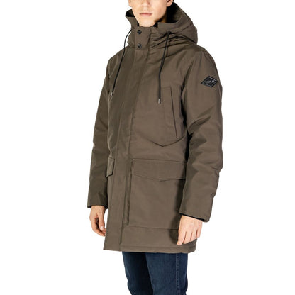 Grøn polyamid parka