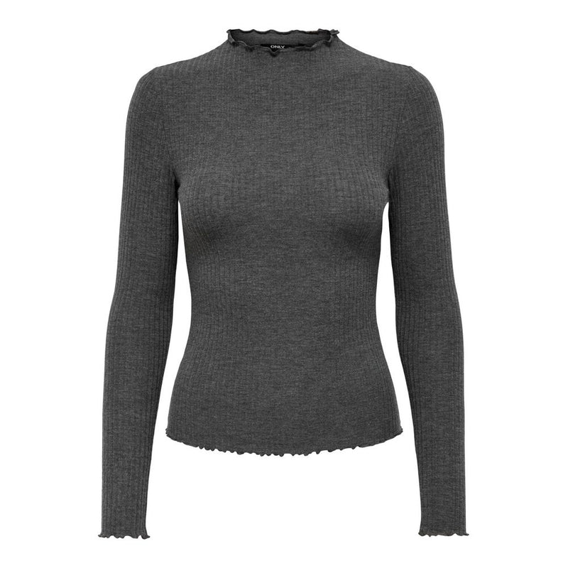 Gray Polyester Turtleneck