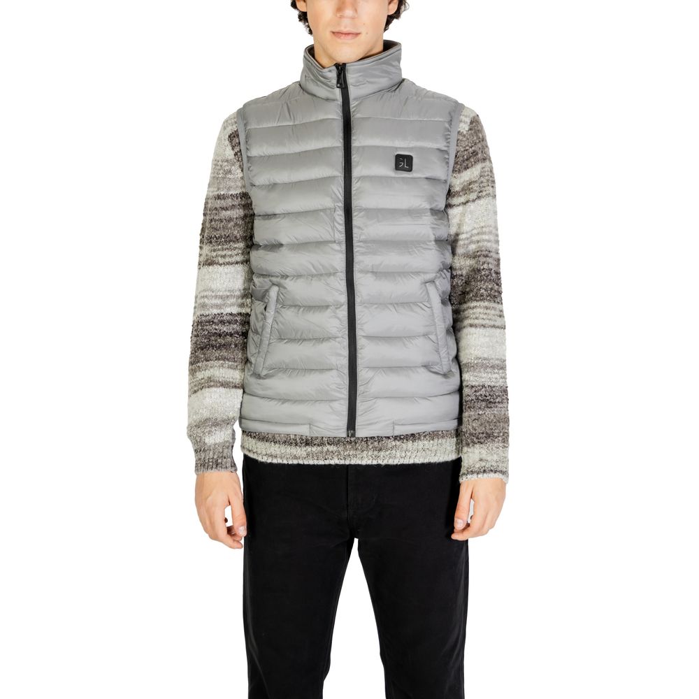 Gray Polyamide Sleveless Jacket