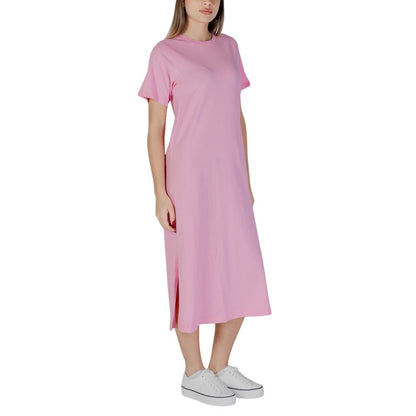 Multicolor Cotton Midi Dress