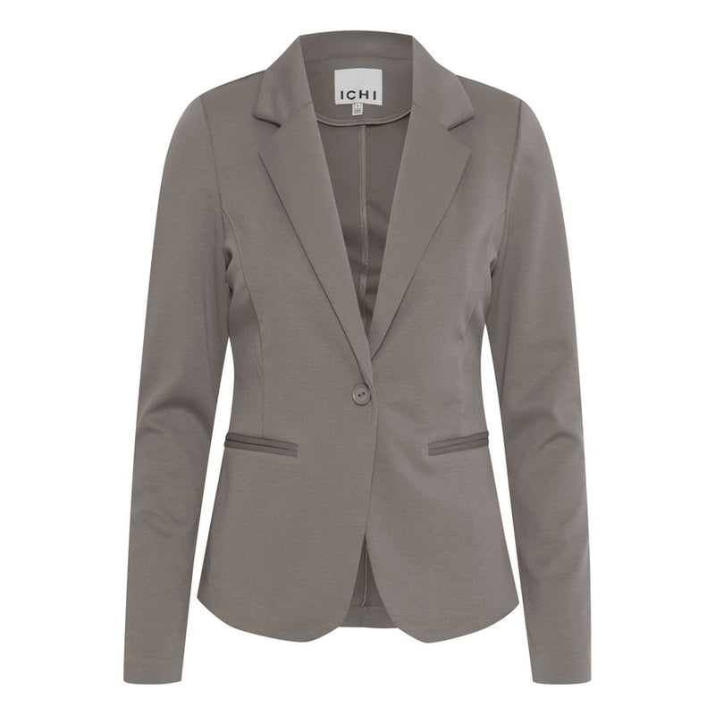 Beige Polyester Blazer