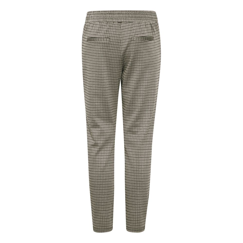 Beige Polyester Casual Pants