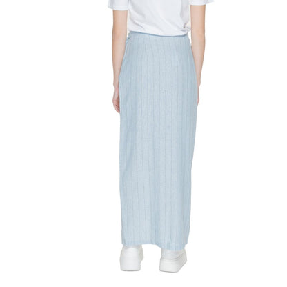 Blue Linen Long Skirt