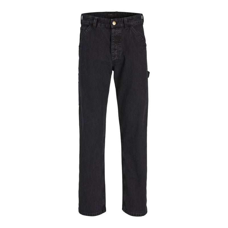 Black Cotton Relaxed Fit Jeans