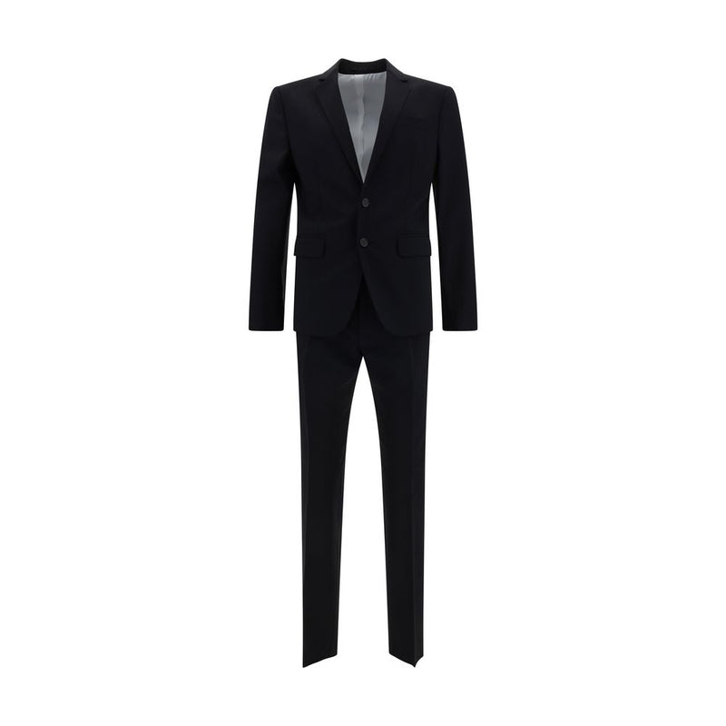 Blue Fleece Wool Two-Piece Suit