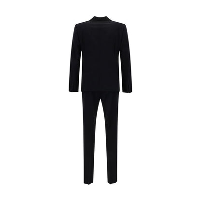 Blue Fleece Wool Two-Piece Suit
