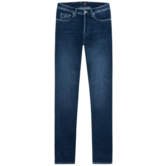 Blå bomulds herrejeans
