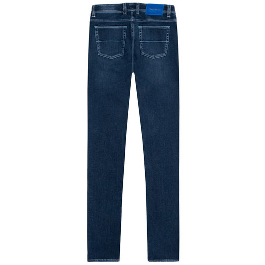 Blå bomulds herrejeans