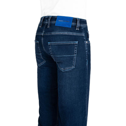 Blå bomulds herrejeans
