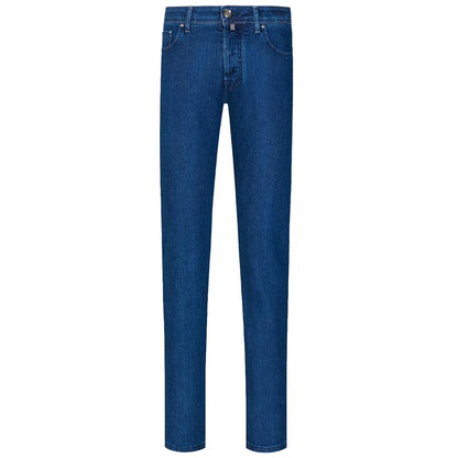 Blå bomulds herrejeans