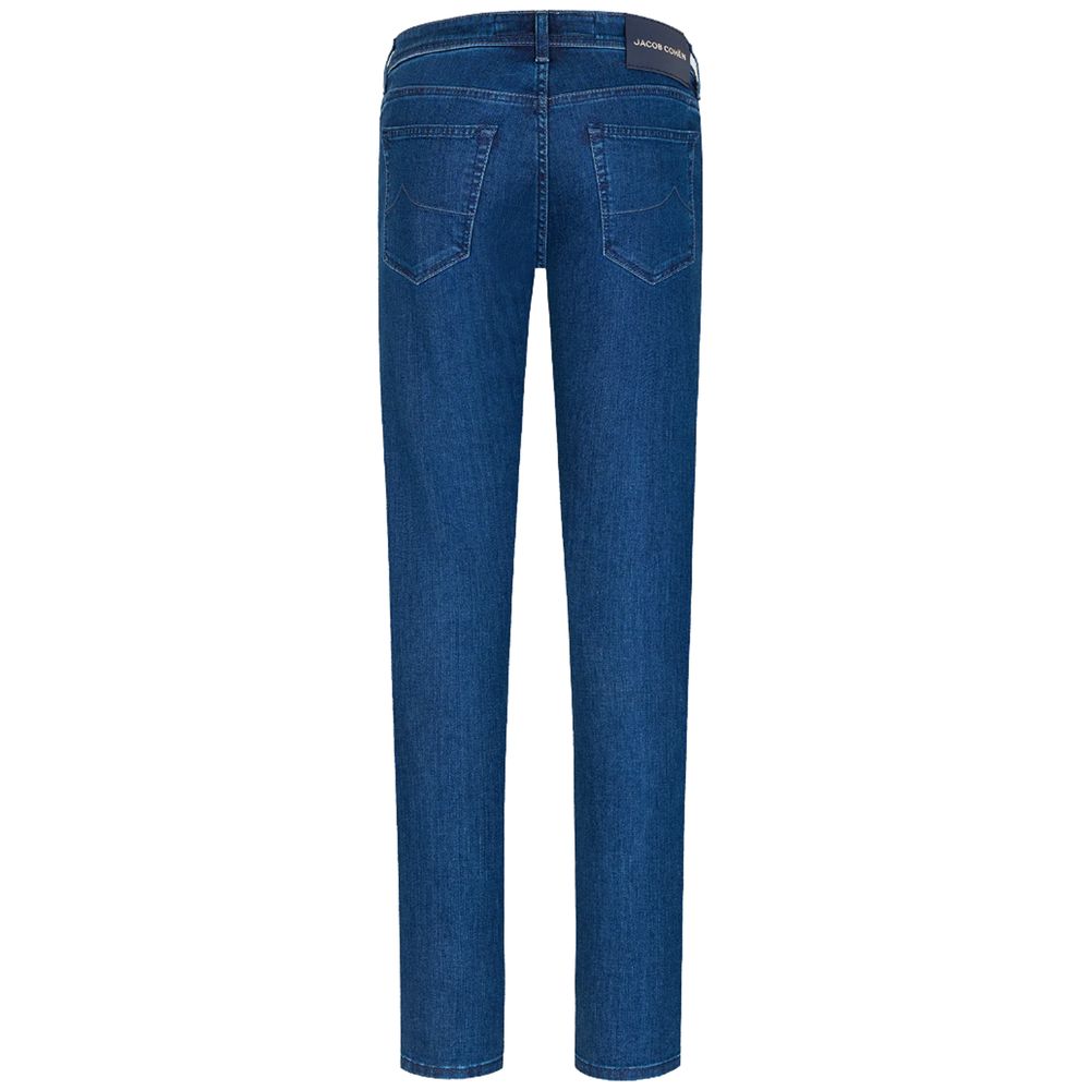 Blå bomulds herrejeans