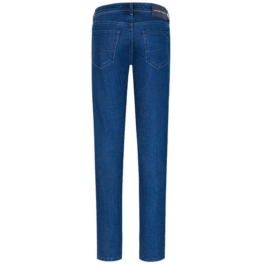 Blå bomulds herrejeans