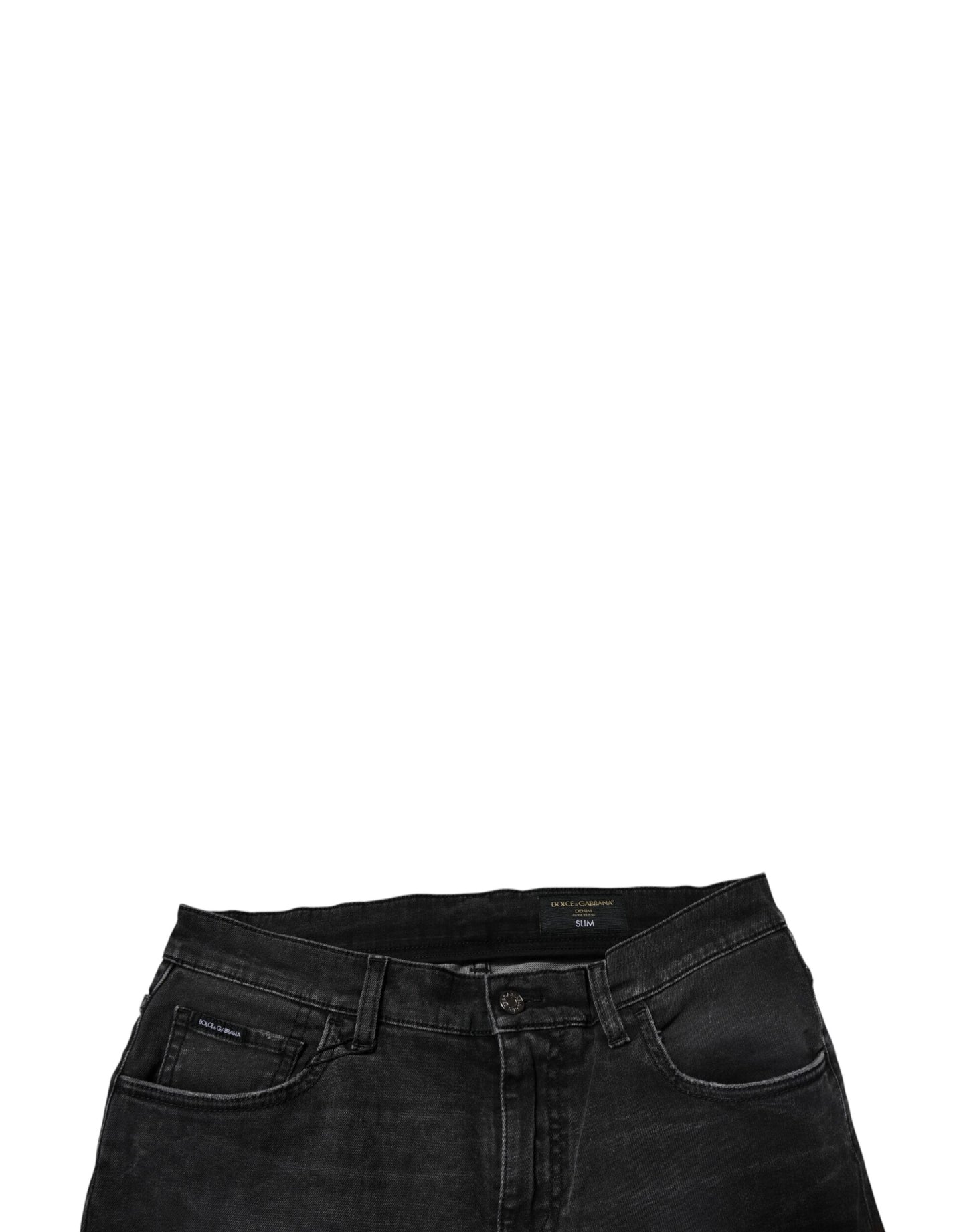 Sorte bomuldsstretch skinny herrejeans