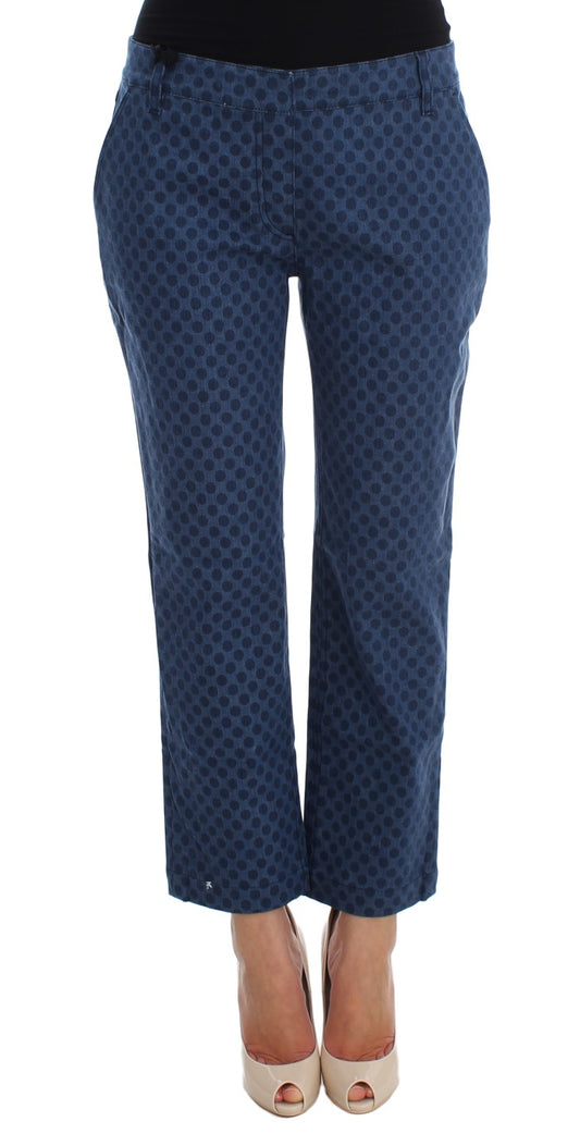 Prikket stretch capri jeans