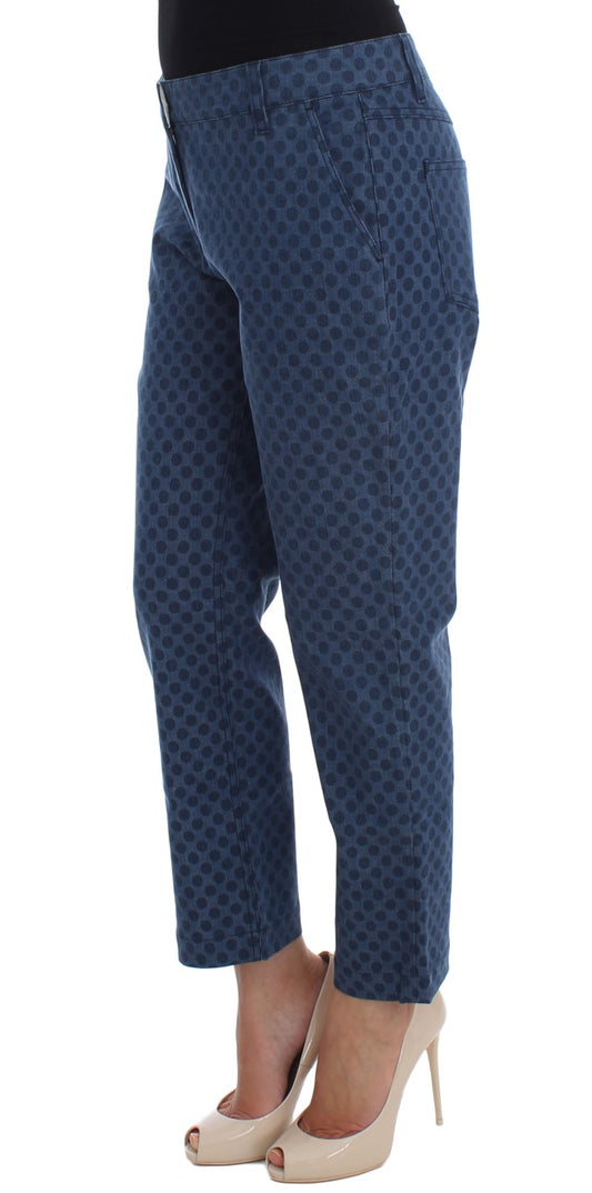 Prikket stretch capri jeans